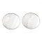 Glass Cabochons, Flat Back & Back Plated, Faceted, Half Round, Clear, 30x4.5mm