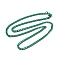 Spray Painted 201 Stainless Steel Curb Chain Necklaces, with Lobster Claw Clasp, Green, 17-3/4 inch(45.3cm)
