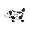 Dog Ceramic Buttons, 2-Hole, Black, 16x23.5x7mm, Hole: 1.8mm