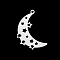 Non-Tarnish 201 Stainless Steel Pendants, Laser Cut, Moon with Star, Stainless Steel Color, 26.5x20x1mm, Hole: 1.5mm