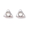 Alloy Triangular Beads, Long-Lasting Plated,, Silver, 3x3.5x1.5mm, Hole: 1mm