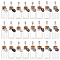 24Pcs 2 Styles Antique Silver Plated Alloy Glass Bottle European Dangle Charms, with Electroplated Glass Charms, Mixed Color, 47x21mm, Hole: 5mm, 12pcs/style