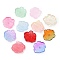 Transparent Glass Beads, Lotus Leaf, Baking Paint, Mixed Color, 20x19.5x4.5~5mm, Hole: 1.2mm