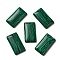 Synthetic Malachite Pendants, Rectangle Charms, 45.5x24.5x6.5mm, Hole: 1.8mm