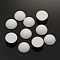 Half Round Acrylic Cabochons, White, 6x3.5mm, about 5000pcs/bag