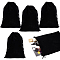 PH PandaHall 5pcs Velvet Drawstring Bags, 24.6x34.8cm Large Velvet Gift Bags Black Jewellery Packing Pouches for Hair Dryer Hotel Storage Bag Velvet Gym Bags Drawstring Cloth Packing Bag