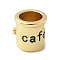 Brass Charms, Cup with Word Cafe, with Jump Ring, Lead Free & Cadmium Free, Long-Lasting Plated, Rack Plating, Real 18K Gold Plated, 8.5x11x8.5mm, Hole: 3.4mm