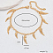 Brass Chili Pepper Charm Anklets for Women, Real 18K Gold Plated, 8-5/8 inch(220mm)