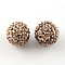 Resin Rhinestone Beads, with Acrylic Round Beads Inside, for Bubblegum Jewelry, Camel, 16x14mm, Hole: 2~2.5mm