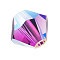 Preciosa® Crystal Beads, Czech Crystal, Bicone(451 69 302 Rondelle), 20050 20000 Amethyst AB 2x, 6mm, Hole: 1mm