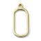 Rack Plating Alloy Pendants, Oval, Golden, 25x11x1.5mm, Hole: 1.6mm