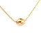 304 Stainless Steel Pendant Necklaces, with Cable Chains, Barrel, Golden, 17.71 inch(45cm)