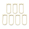 Alloy Pendants, Arch Shape, Light Gold, 30x12.5x1mm, Hole: 1mm