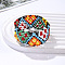 Bohemian Style Glass Seed Beaded Bracelets for Women, Heart, Colorful, 6-3/4 inch(17cm)