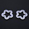 Transparent Luminous Acrylic Pendants, with Glitter Powder, Star, Clear, 29.5x30.5x5mm, Hole: 1.8mm, about 320pcs/500g