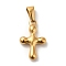 PVD Vacuum Plating 304 Stainless Steel Pendants, Long-Lasting Plated, Cross Charm, Golden, 22x13.5x4mm, Hole: 6.7x3.2mm
