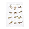 12Pcs 12 Styles Alloy Rhinestone Brooches for Backpack Clothes, Musical Note & Musical Instruments, Golden, 18.5~30x10~22mm,  1pc/style