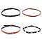SUPERFINDINGS 4Pcs 4 Style Cowboy Hat Band Imitation Leather Southwestern Ethnic Western Hat Belts Cowboy Hat Band Replacement with Alloy Buckle Overlay Hat Belt for Hat Accessories
