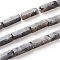 Natural Black Larvikite Beads Strands, Cuboid, 13~14x4~4.5x4~4.5mm, Hole: 1.2mm, about 29~30pcs/strand, 15.74  inch~16.5 inch(40~42cm)