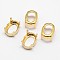 Oval Brass Sew on Prong Settings, Claw Settings for Pointed Back Rhinestone, Open Back Settings, Golden, 10x8x0.4mm, Fit for 8x10mm oval cabochons