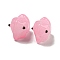 Handmade Transparent Glass Beads, Hand Drawn Beads, with Enamel, Elephant, Pink, 11x9.5x14.5mm, Hole: 1.2~1.4mm