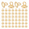 100Pcs 304 Stainless Steel Bead Cap Pendant Bails, for Globe Glass Bubble Cover Pendant Making, Real 18K Gold Plated, 8x7mm, Hole: 3mm, 7.5mm inner diameter