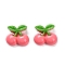 Opaque Resin Cabochons, Cherry, Hot Pink, 13x14.5x7mm