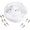 Nylon Zipper, with Metal Zipper Puller, For Pillowslip and Quilt Cover Zipper, Platinum, White, Zipper: 27mm, about 10m/strand, Zipper Puller: 26x7x6mm, 20pcs/set
