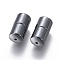 Magnetic Synthetic Hematite Screw Jewelry Clasps, Black, Gunmetal, 7.3x14.2mm