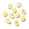 Mocha Fluorescent Style Glass Rhinestone Cabochons, Pointed Back, Oval, Light Topaz, 14x10x5mm