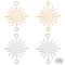 Beebeecraft 40Pcs 2 Colors Sun Link Connector Charms 18K Gold & Platinum Plated Brass 2-Hole Pendant for DIY Bracelet Necklace Earring Jewelry Making