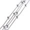 Tarnish Resistant 304 Stainless Steel Twisted Chains/Curb Chains, Satellite Chains, with Spool, Soldered, Stainless Steel Color, 1.8x1.4x0.4mm, Beads: 3.5x3.5mm, about 32.8 Feet(10m)/roll