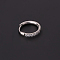316 Stainless Steel Micro Pave Clear Cubic Zirconia Hoop Cartilage Earrings, Ring, Stainless Steel Color, 13.2mm, Inner Diameter: 10mm
