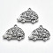 Tibetan Style Alloy Pendants, Lead Free & Cadmium Free, Hedgehog, Antique Silver, 14.5x19.5x3mm, Hole: 1.8mm
