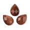 Synthetic Goldstone Cabochons, Teardrop, Faceted, 18x13x5mm