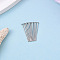 Brass Flat Head Pins, Nickel Free, Real Platinum Plated, 19.5x0.7mm, Head: 2mm