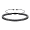 Synthetic Hematite Braided Bead Braeclet, Square, 6.30~12.60 inch(16~32cm)