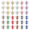 Acrylic & Alloy Connector Charms, 304 Stainless Steel Findings, Angel, Mixed Color, 24~25x8x8mm, Hole: 2mm, 96pcs/set