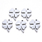 Tarnish Resistant 304 Stainless Steel Pendants, Laser Cut, Clover, Stainless Steel Color, 17x13.5x1mm, Hole: 1.2mm