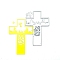 Religion Cross & Angel Carbon Steel Cutting Dies Stencils, for DIY Scrapbooking, Photo Album, Decorative Embossing Paper Card, Stainless Steel Color, 130x90mm
