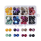 Natural Striped Agate/Banded Agate Beads, Round, Dyed & Heated, Grade A, Mixed Color, 10mm, Hole: 1mm, 8colors, 10pcs/color, 80pcs/box