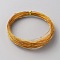 Aluminum Wire, Flat, for Crafts Jewelry Making, Goldenrod, 1x0.3mm, about 65.62 Feet(20m)/Roll