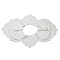 Polyester Computerized Embroidery False Collar, Detachable Lace Neckline Trim, Garment Accessories, WhiteSmoke, 470x705x1mm, Hole: 200x135mm