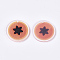 Acrylic Pendants, PVC Printed on the Front, with Film on the Back, Sliced Fruit, Pawpaw, Light Salmon, 25x2mm, Hole: 1.5mm
