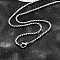 Non-Tarnish 304 Stainless Steel Box Chain Necklaces, with Lobster Claw Clasps, Stainless Steel Color, 19.7 inch(50cm), 2.5mm