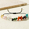 Colorful Stone Chip Braided Beaded Chakra Adjustable Bracelets for Fall and Winter Fashion Gift, 11 inch(28cm)