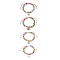 Adjustable Glass Bead Braided Beaded Bracelet, Multi-strand Bracelets, Alloy Enamel Flower Charm Bracelets for Women, Mixed Color, Inner Diameter: 2~3 inch(5~7.5cm)