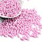 Baking Paint Glass Seed Beads, Bicone, Pearl Pink, 4.5x3.5mm, Hole: 1.4mm, about 120pcs/10g