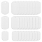 Aluminum Big Pendants, Stamping Blank Tag, Oval, Platinum & Silver, 30pcs/box