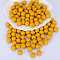 Round Silicone Focal Beads, Yellow, 15mm, Hole: 2mm